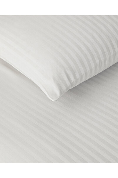 English Home Crystal İpeksi Twill Çift Kişilik Nevresim Takımı 200x220 cm Beyaz