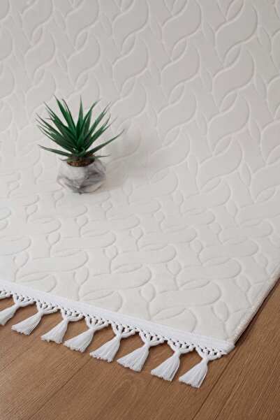 Valery Home Oslo Premium Vl Yıkanabilir Kaymaz Tabanlı Saçaklı Kesme Rulo Hal...