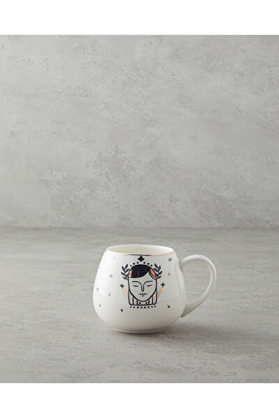 English Home Virgo New Bone China Mug 325 ml Black-White-Gold