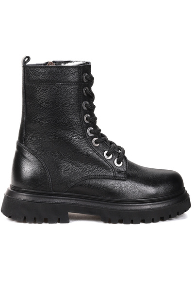 KARAMAZI Tife %100 Deri Fermuarlı Kız Çocuk Bot Ayakkabı