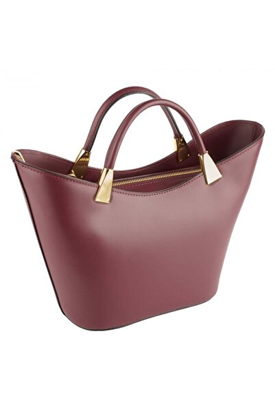 AZZURA Geantă Selena, piele 100% naturală, bordo