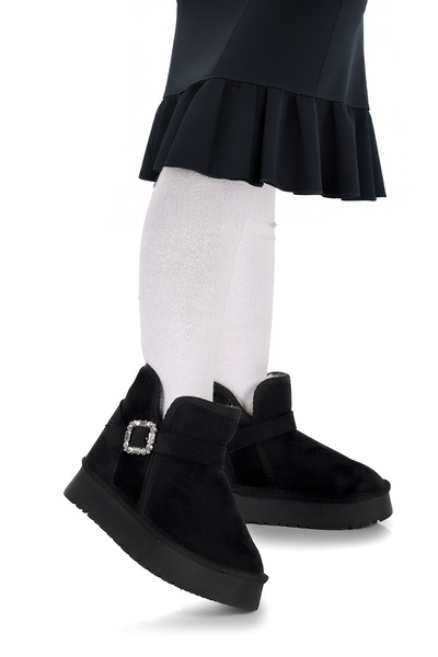 KARAMAZI Rokca Nubuk Kemerli Kız Çocuk Bot Ayakkabı