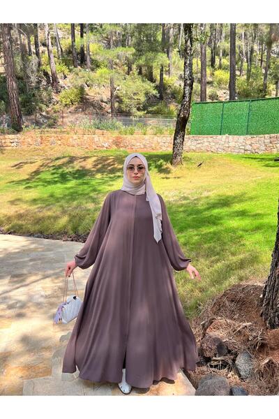 Berel Moda Mătase completă de Medine, model Mevlana Ferace - Cafea cu lapte