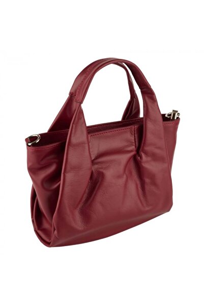 AZZURA Geanta Perla, piele 100% naturala, bordo, 8238