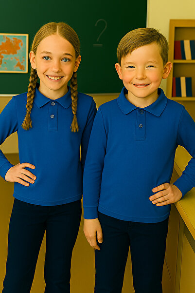 chulfa uzun kollu okul üniforma sweet tişört unisex 1 adet