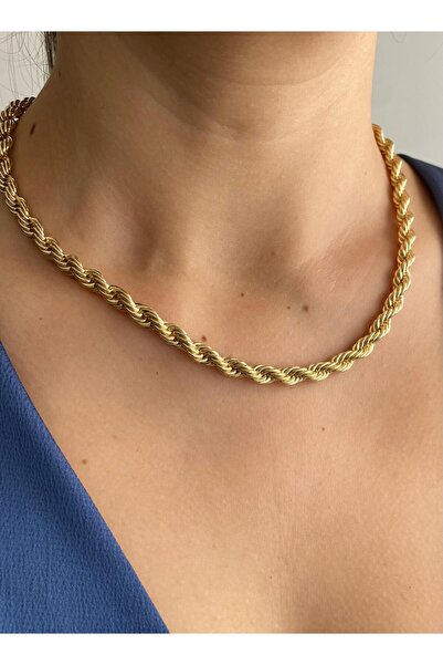 milayk Wicker Gold Necklace