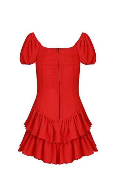 La Sarta Whitley Red Shorts SKirted Jumpsuit