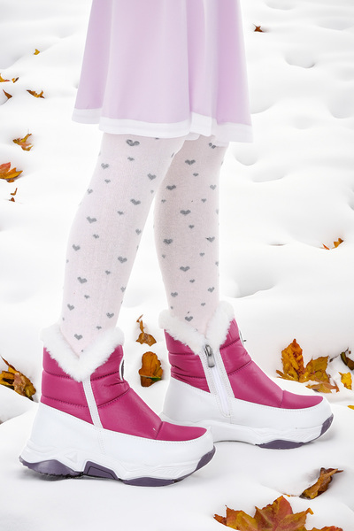 KARAMAZI Pamela Fermuarlı Kız Çocuk Kar Botu