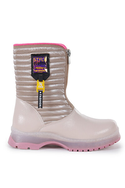 KARAMAZI Mesan Çatlak Fermuarlı Günlük Kız Çocuk Bot Ayakkabı