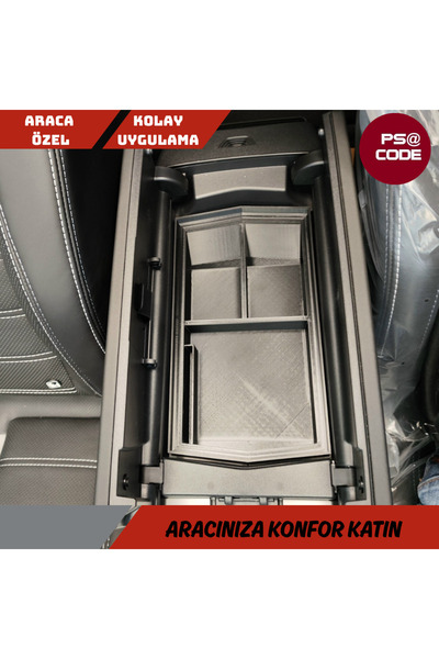 psa code Yeni Kasa Peugeot 3008 2024 Orta Konsol Kolçak Saklama Kutusu, Kolçak Düzenleyici