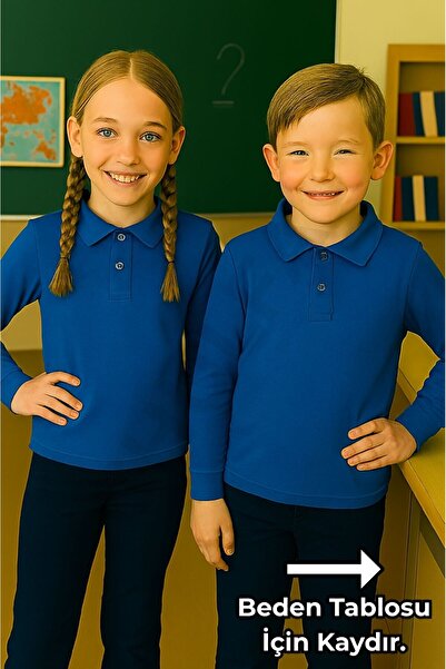 chulfa uzun kollu okul üniforma sweet tişört unisex 1 adet