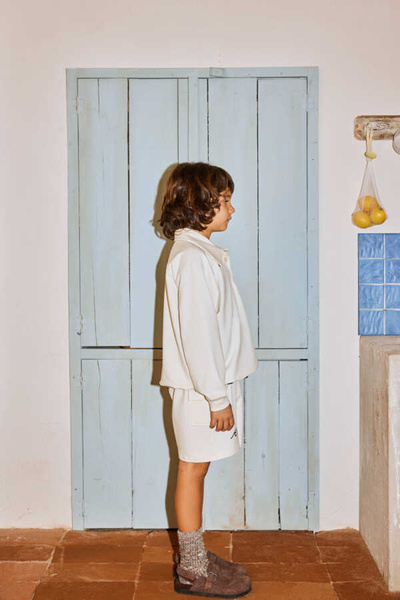 Marvy Ecru Pocket Flap Shorts