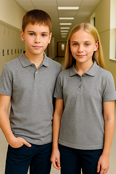 chulfa παιδικό σχολικό μπλουζάκι με γιακά πόλο unisex 1 τεμάχιο