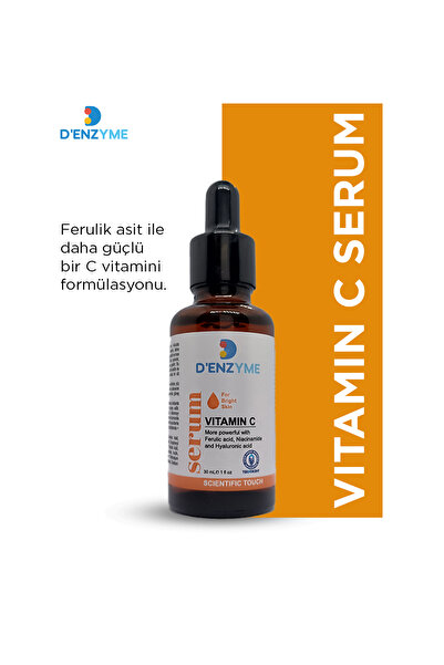 D'ENZYME Vitamin C Aydınlatıcı Serum-(WITH FERULIC ACID, NIACINAMIDE and HYAL...