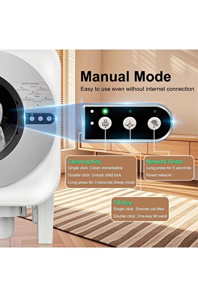 Golden cat 5G Smart Automatic Cat Litter Box with WIFI APP Control, Self-Cleaning, Odor-Free Ventila