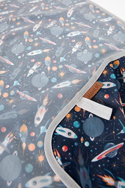 HAMUR Proof Liquid Proof 140X140 cm Baby Kids Play Event Activity Nutrition Cover Galaxy