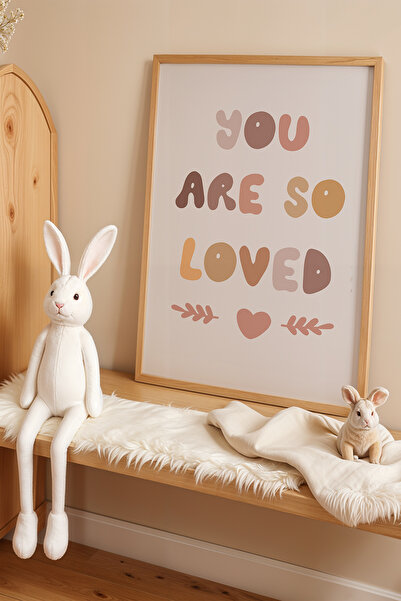 HİGUERA You Are So Loved, Εκμάθηση Πίνακας Παιδικού Δωματίου με Φυσικό Ξύλινο...