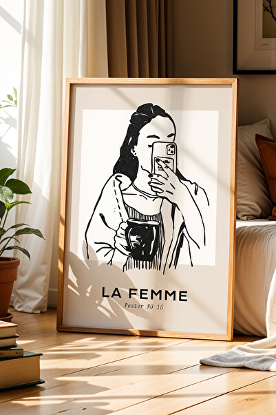 Opak Design Bohemian Woman: La Femme Minimalist Art Πίνακας τοίχου με φυσικό ...