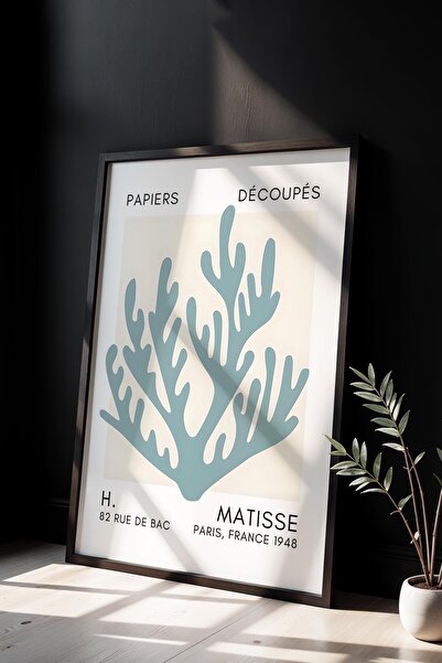 Opak Design Βοτανική σειρά Mint Green Floral Matisse Πίνακας τοίχου με φυσικό...