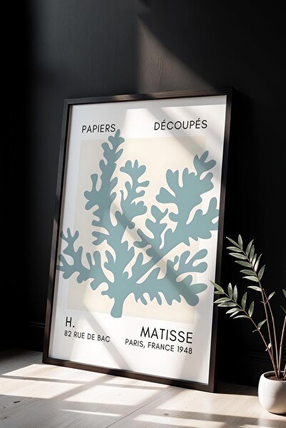 Opak Design Βοτανική σειρά Mint Green Floral Matisse Πίνακας τοίχου με φυσικό...