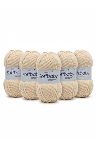 Ladylana SoftBaby (catifea-șenilă) Ață de tricotat manual (5Yumak) 507 Bej
