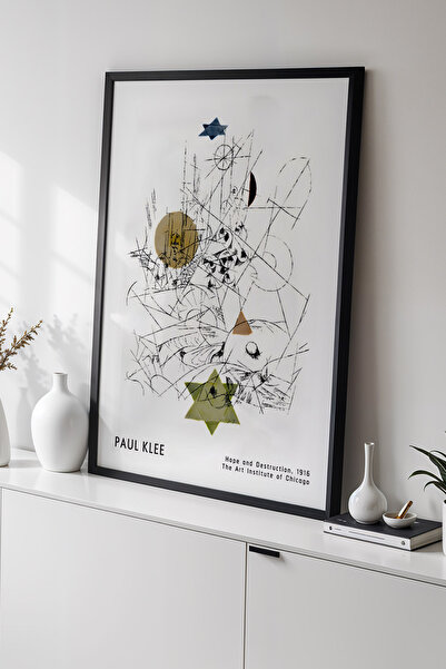 Opak Design Paul Klee - Αφηρημένα Συναισθήματα - Ζωγραφική Τοίχου με Ξύλινο Π...
