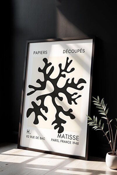Opak Design Botanical Series Black Floral Minimalist Matisse Πίνακας τοίχου μ...