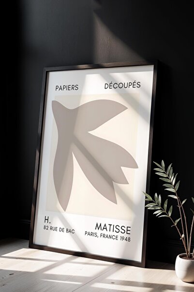 Opak Design Βοτανική Σειρά Sand Beige Floral Matisse Πίνακας τοίχου με φυσικό...