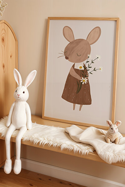 HİGUERA Ποντίκι με όμορφο φόρεμα που φέρει λουλούδια - Πίνακας παιδικού και β...