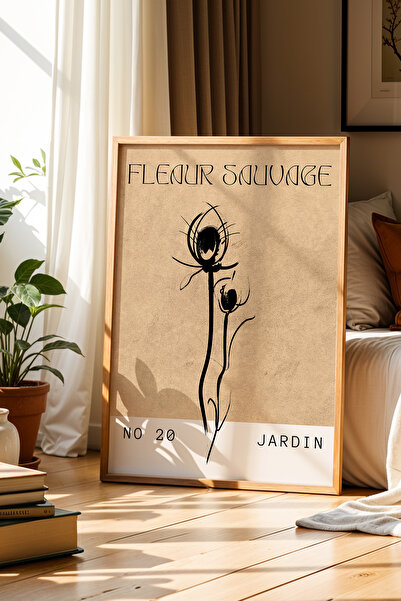 Opak Design Ζωγραφική τοίχου Jardin Botanical Σχέδιο Καφέ Μινιμαλιστικό Φυσικ...