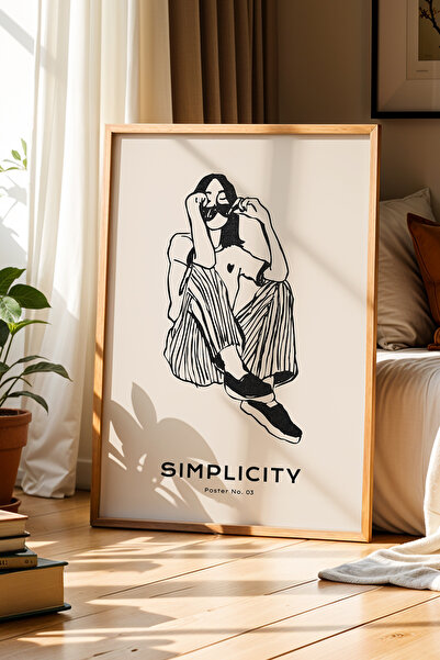 Opak Design Συλλογή Simplicity Εικονογράφηση νεαρών γυναικών Πίνακας τοίχου μ...