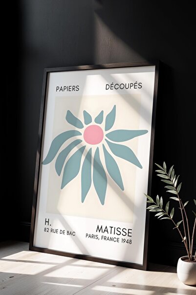 Opak Design Βοτανική σειρά Mint Green Floral Matisse Πίνακας τοίχου με φυσικό...