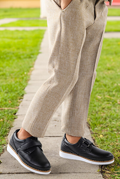 KARAMAZI Circum Cilt Cırtlı Erkek Çocuk Okul Sünnet Ayakkabısı