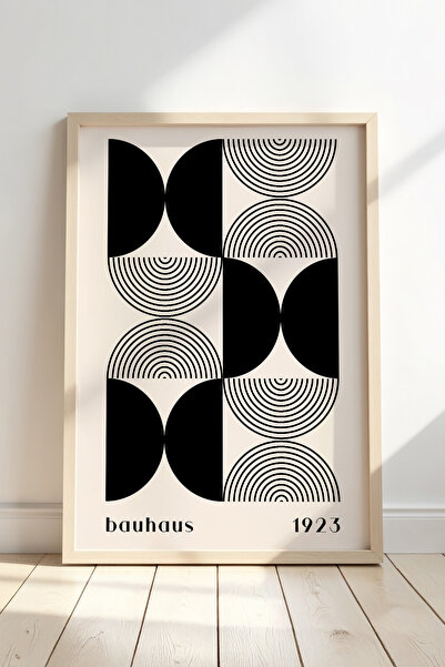 Opak Design Μαύρο στυλ Bauhaus Μινιμαλιστικό ρετρό vintage γεωμετρική τέχνη α...