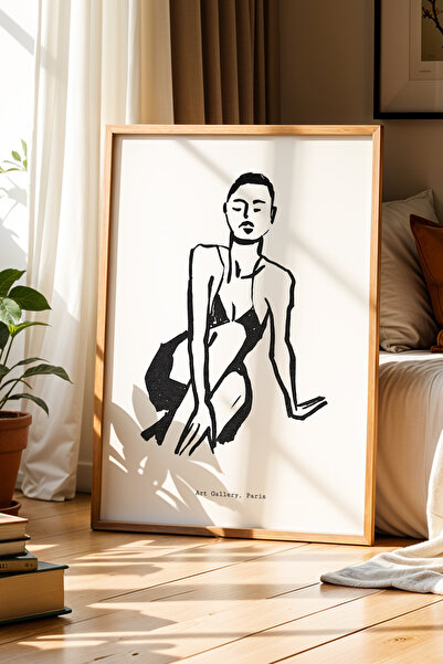 Opak Design Bohemian Touch Minimalist Γυναικεία Φιγούρα Ζωγραφική τοίχου με φ...
