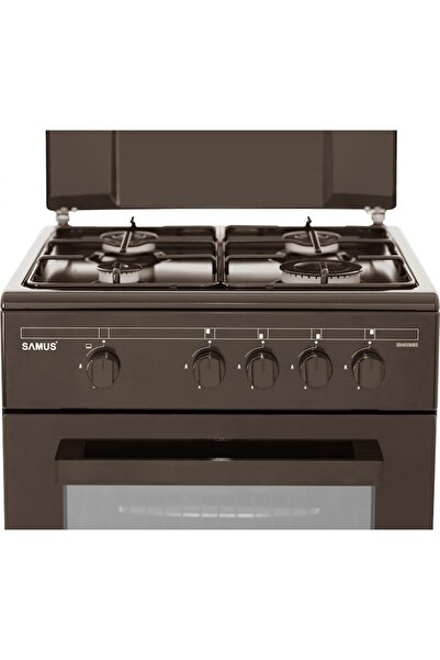 Samus SM450MBS gas stove, 4 burners, 49 L oven, hob + oven safety