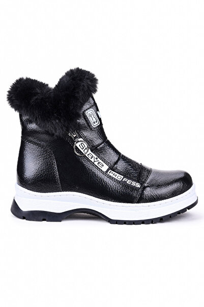 Genel Markalar Karamazı Bente Rugan Çatlak Fermuarlı Kız Çocuk Bot Ayakkabı