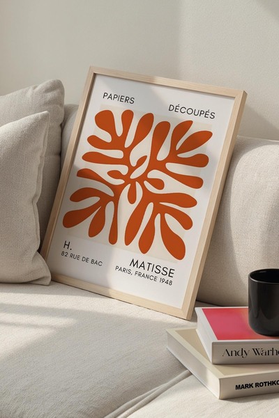 Opak Design Σειρά Botanicals Πορτοκαλί Ανθισμένο Ματίς Ζωγραφική Τοίχου με Φυ...