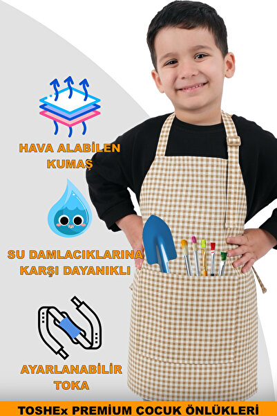 TOSHEX Çocuk Mutfak Önlüğü, Suya Dayanıklı Etkinlik Önlük 3-5 yaş Aktivite Ön...