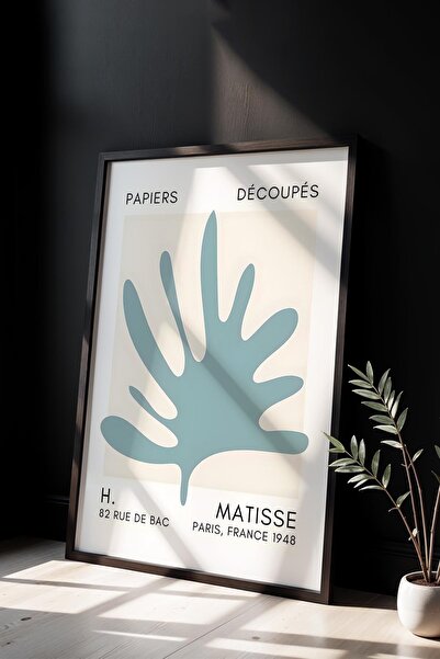 Opak Design Βοτανική σειρά Mint Green Floral Matisse Πίνακας τοίχου με φυσικό...
