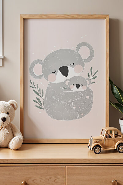 HİGUERA Mother Raccoon And Child Love Πίνακας παιδικού και βρεφικού δωματίου ...