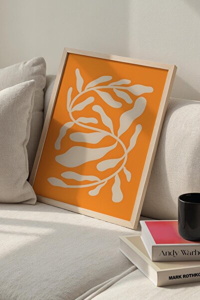 Opak Design Σειρά Botanicals Πορτοκαλί Ανθισμένο Ματίς Ζωγραφική Τοίχου με Φυ...