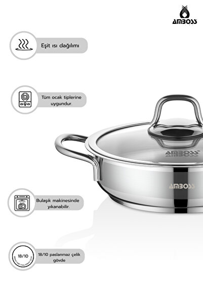 Amboss Saphire 6 Piece Stainless Steel Induction Base Saucepan Set