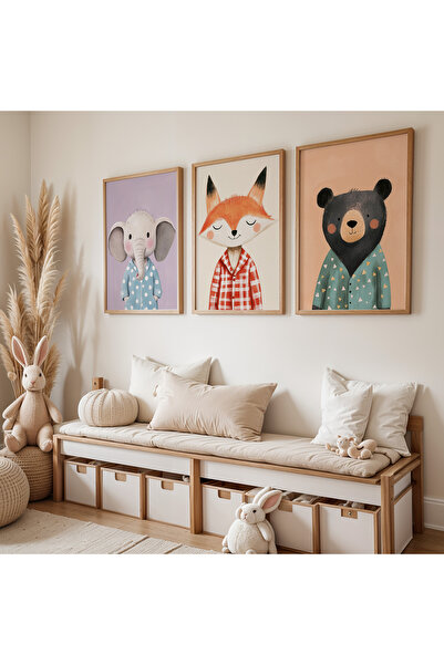 HİGUERA Cute Friends – Σετ ζωγραφικής παιδικού δωματίου με θέμα τον ελέφαντα,...