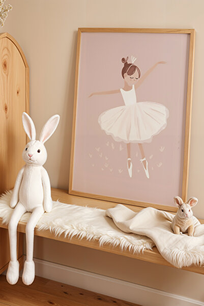 HİGUERA Πίνακας παιδικού και βρεφικού δωματίου με φυσικό ξύλινο πλαίσιο μπαλα...