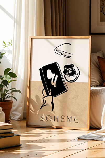 Opak Design Αισθητικό αξεσουάρ Bohemian Minimalist Brown Πίνακας τοίχου με φυ...