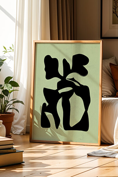 Opak Design Αφηρημένο πράσινο σχέδιο σε στυλ Bohemian Πίνακας τοίχου με φυσικ...