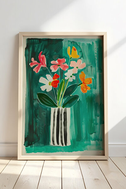 Opak Design Πολύχρωμο Flower Bouquet Art Print Τέχνη τοίχου Ζωγραφική τοίχου ...