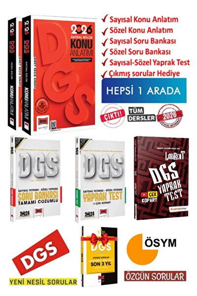 Yargı Yayınları 2026 Yargı DGS Sayısal Sözel Konu Anlatım+DGS Sayısal Sözel S...