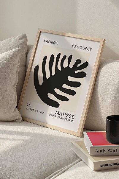 Opak Design Botanical Series Black Floral Minimalist Matisse Πίνακας τοίχου μ...
